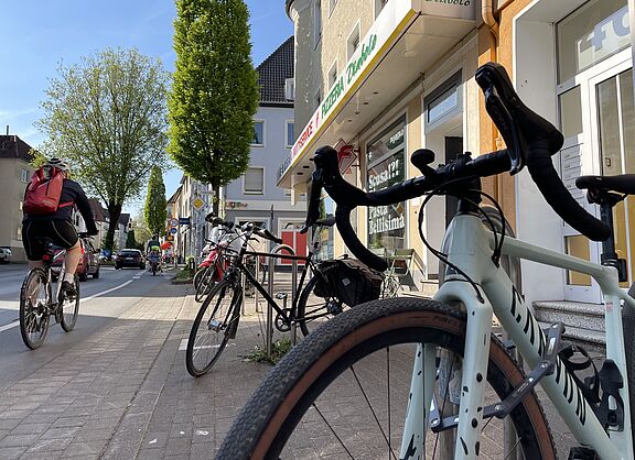 Fahrrad-Abstellbügel in der Stapenhorststraße