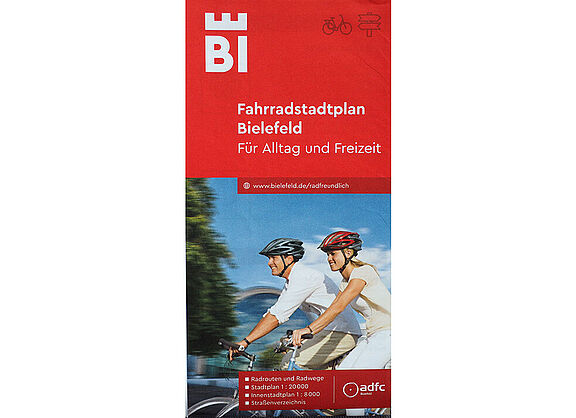 Titelblatt des Fahrrad-Stadtplans Bielefeld